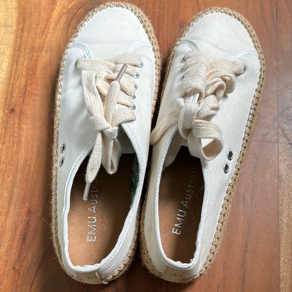 EMU Australia Agonis Cream Color Espadrille Sneakers - Picture 6 of 9